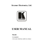 Preview for 1 page of Kramer VS-162AVM User Manual