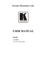 Предварительный просмотр 1 страницы Kramer VS-169TP User Manual