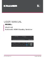 Kramer VS-211H2 User Manual preview