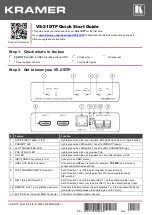 Kramer VS-21DTP Quick Start Manual preview