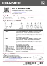 Preview for 1 page of Kramer VS-21TS Quick Start Manual