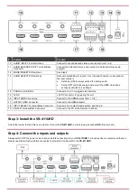 Preview for 2 page of Kramer VS-411UHD Quick Start Manual