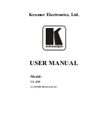 Preview for 1 page of Kramer VS-42H User Manual