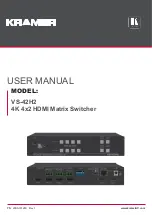 Kramer VS-42H2 User Manual preview