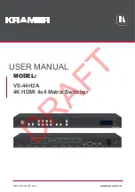 Предварительный просмотр 1 страницы Kramer VS-44H2A User Manual