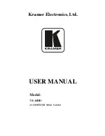 Preview for 1 page of Kramer VS-44HD User Manual