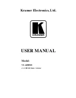 Kramer VS-44HDMI User Manual preview