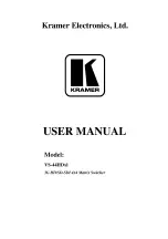 Kramer VS-44HDXI User Manual preview