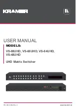 Preview for 1 page of Kramer VS-48UHD User Manual