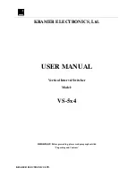 Preview for 1 page of Kramer VS-5x4 User Manual