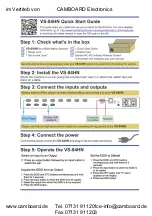 Предварительный просмотр 2 страницы Kramer VS-84HN User Manual