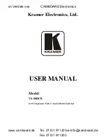 Preview for 1 page of Kramer VS-88HCB User Manual