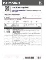 Kramer VS-8UFX Quick Start Manual preview