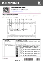 Kramer VW-9 Quick Start Manual preview