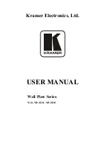 Preview for 1 page of Kramer W-H User Manual