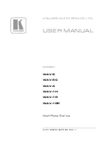 Kramer WAV-1R User Manual preview