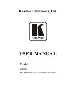 Kramer WP-121 User Manual preview