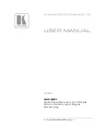 Kramer WP-501 User Manual preview