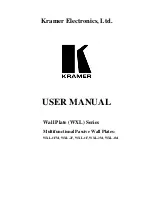 Kramer WXL-1FM User Manual preview