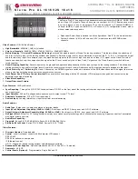 Preview for 1 page of Kramer XL 1616V2S Specifications