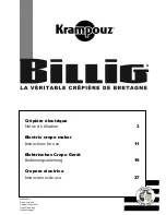 Предварительный просмотр 1 страницы Krampouz Billig CEBPA3 Instructions For Use Manual