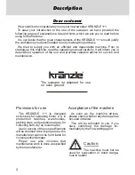 Preview for 2 page of Kranzle 1 + 1 Original User Manual