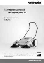 Предварительный просмотр 1 страницы Kranzle Colly 800 Operating Manual With Spare Parts List