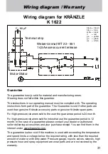 Предварительный просмотр 31 страницы Kranzle K1622 Operating Manual