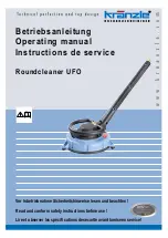 Kranzle Roundcleaner UFO Operating Manual предпросмотр