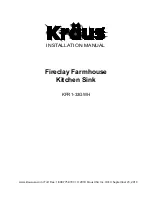 Предварительный просмотр 1 страницы Kraus Fireclay Farmhouse KFR1-33GWH Installation Manual