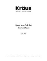 Kraus KPF-1622 Installation Manual preview