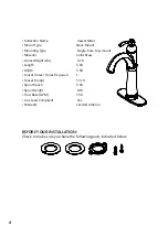 Preview for 4 page of Kraus Riviera FVS-1005 Installation Manual