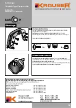 Предварительный просмотр 5 страницы Krauser 4006.011.111 Assembling Instructions