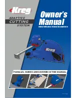 Kreg Adaptive Cutting System Parallel Guides Owner'S Manual preview