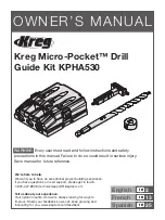 Kreg KPHA530 Owner'S Manual preview