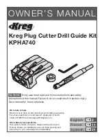 Preview for 1 page of Kreg KPHA740 Owner'S Manual