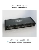 Krell Industries 4K HDR Owner'S Reference Manual preview