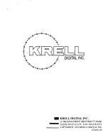 Preview for 14 page of Krell Industries CD-1 Owner'S Reference Manual