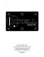 Preview for 28 page of Krell Industries Digital-to-Analog Processor REFERENCE 64 Owner'S Reference Manual