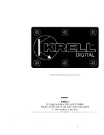 Preview for 24 page of Krell Industries DT-10 Owner Reference Manual