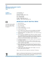 Предварительный просмотр 2 страницы Krell Industries FBI Owner'S Reference Manual