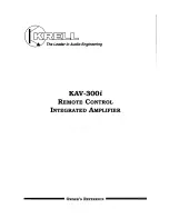 Krell Industries KAV-300I Owner'S Reference Manual предпросмотр