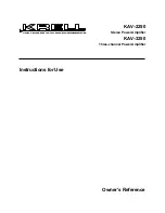 Krell Industries KAV 3250 Owner'S Reference Manual preview