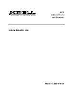 Krell Industries KCT Instructions For Use Manual preview