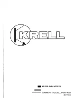 Предварительный просмотр 16 страницы Krell Industries Power Amplifier KST100 Owner'S Reference Manual