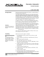 Preview for 1 page of Krell Industries Resolution Quick Setup Manual