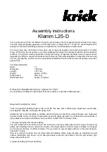 Preview for 26 page of Krick Klemm L25-D Assembly Instructions Manual