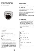 Preview for 1 page of Krieg DV-HD430-2812IR Instruction Manual