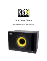 KRK S10.4 User Manual preview