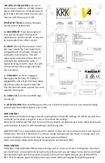 Preview for 3 page of KRK V SERIES 4 Quick Start Manual